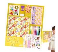 Generisch Kit de papeterie pour filles - Kit de loisirs créatifs - Journal de scrapbooking - Kit de journal intime - Kit de bricolage amusant avec articles de papeterie souhaitables pour adolescents