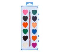 Generisch Kit de peinture aquarelle en forme de cœur | Ustensiles de peinture lavables pour la Saint-Valentin | Fournitures d'art pour et filles, école à la maison, salle de classe, maison