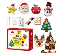 Generisch Kit de pour fille - 6 décorations d'arbre de Noël à faire soi-même - Kit de de Noël - Pour la saison de Noël - Décoration de fenêtre - Décoration de fête - Arbre et