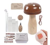 Generisch Kit de réparation pour travaux manuels en bois en forme de champignon - Kit de réparation de cadre à - Solution créative d'entretien du tissu - de vêtements, chaussettes, art