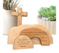 Generisch Kit de scènes de résurrection de Pâques - 23 x 16 cm - de naissance de Jésus faite à la main - Matériau en bois - Décoration de table chrétienne religieuse catholique pour la maison