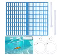 Generisch Kit de skimmer de piscine | Grille de protection pour skimmer de piscine, filet de nettoyage, filtre flottant pour feuilles, branches, déchets de jardin, étang extérieur, sacs poubelle