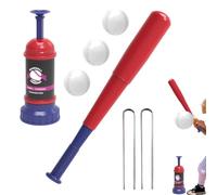 Generisch Kit d'entraînement de baseball pour - Lanceur de balle automatique et support de frappe pour filles - Machine à de baseball portable avec 3 balles et sac en filet - Jouet de