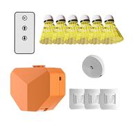 Generisch Kit d'entraînement de de badminton - Système de navette de retour automatique, design léger et portable, appareil d'exercice de coordination œil-main avec 6 balles | Entraînement