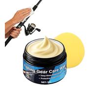 Generisch Kit d'entretien pour canne à pêche - Crème d'entretien à faible friction - 50 g - Crème de soin pour canne à pêche - Empêche la rouille - Nettoyage rapide - Longue durée de vie
