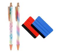 Generisch Kit d'outils de désherbage en vinyle, à paillettes, kit d'outils de désherbage en vinyle, comprend 2 stylos à aiguilles de désherbage en vinyle à paillettes et 2 grattoirs