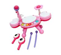 Generisch Kit musical coloré pour bébé crabes - Tambour - Piano - Guitare | Avec modes de guitare de piano pour 0 à 3 ans, développement sensoriel, croissance cognitive, éducation précoce