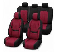 Generisch Kit Sièges Voiture Bordeaux Complet pour Suzuki Vitara 5 Places, Avant et Arrière, Finition Rouge Vin, Côtés Noirs, Look Raffiné pour Berline SUV Monospace