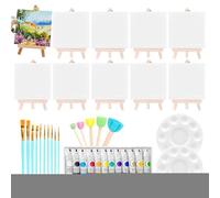 Generisch Kits de Peinture Acrylique - Kit de Peinture 10 pièces - Portable - Lavable - pour et Adultes - À la Maison, à la Maison, à l'enseignement et à la fête