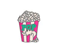 Generisch KnöPfe Ohne NäHen Lustige Augen-Popsicle-Popcorn-Erdbeerbrosche-kundenspezifische weiche Emaille-Pin-Abzeichen PerlenknöPfe (F, One Size)