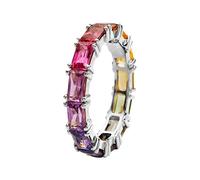 Generisch La bague de plusieurs zircones femmes simple bijoux de mode populaire anneaux supplémentaires pour hommes et femmes, 10, Métal, Aucune pierre précieuse