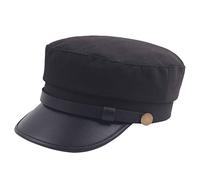 Generisch La casquette confortable et plate pour femme est respirante et a un chapeau de paille Beret 54 garçon, Noir , taille unique