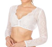 Generisch Lack Lingerie Femme 1 pièce Lingerie Dentelle Gilet Femme Élégant Chemisier Dirndl Noir Chemisier Dentelle pour Oktoberfest Lingerie Homme Latex, Blanc., S