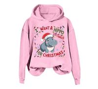 Generisch Lady, je veux faire un hippopotame avec un sweat à capuche., Rose, M