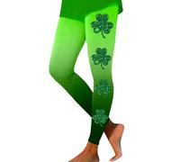 Generisch Lampe de Table Bougie StPatricks Jour Sport Leggings pour Femme Leggings de Yoga Décontracté Ensemble de Bondage Rouge, vert, M