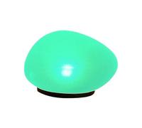 Generisch Lampes de jardin à énergie solaire en forme de galets avec verre transparent pour terrasse, parterre, lumières d'ambiance pour l'extérieur (blanc3, 14,5 x 8,5 cm)