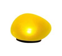 Generisch Lampes de jardin à énergie solaire en forme de galets avec verre transparent pour terrasse, parterre, lumières d'ambiance pour l'extérieur (blanc1, 14,5 x 8,5 cm)