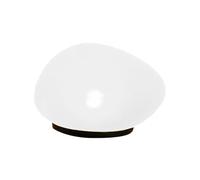 Generisch Lampes de jardin à énergie solaire en forme de galets avec verre transparent pour terrasse, parterre, lumières d'ambiance pour l'extérieur (blanc 2, 14,5 x 8,5 cm)