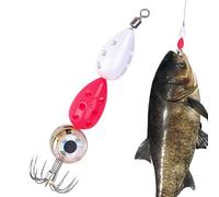 Generisch Lampes de pêche à LED, avec crochet, appât de plongée en eau salée attrayant, montage de halibut, pour perche en verre, mer, eau salée, halibut, perche, poisson, truite, offshore