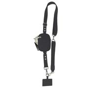 Generisch Lanière de téléphone portable avec portefeuille - Cordon pour téléphone portable avec compartiment zippé - Chaîne de sécurité réglable avec clip - Pour sport, concerts, voyages, école