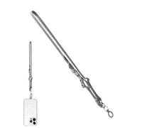 Generisch Lanière pour téléphone portable, sangle de téléphone portable, 68 x 18 cm, support de cou réglable, design anti-vol, pour homme et femme, voyage, escalade, randonnée et cyclisme, gris, Siehe