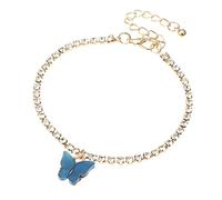Generisch Largeur Choix Perle Bracelet Message Classique Bracelet innocent naturel bracelet côté délicat bijoux exquis exquis Perle Petite Plusieurs Anneaux (Blue, One Size)