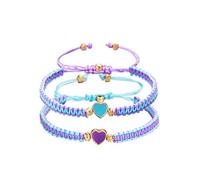 Generisch Largeur Ensembles Couple Anneaux amour, tissé à la main, polyvalent, petit Couple frais, carte en papier, pour hommes et femmes Choix Plusieurs Bracelet Anneaux (E, One Size)