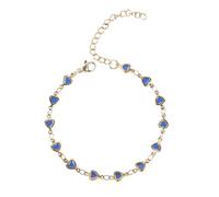 Generisch Largeur Perles Pour En Naturelle Bijoux Multi Layer Chain Beaded Pearl Bracelet Women's Suit Quartz Bracelet Anneaux (Blue, A)