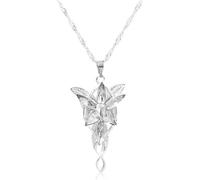 Generisch Le Lord Arwen Collier avec pendentif étoile du soir Elfe Princesse Arwen Twilight Étoile Cristal Collier ras du cou pour femme Cadeau