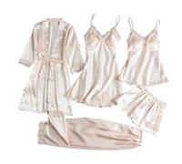 Generisch Le lot de 5 vêtements d'intérieur chauds de The Nightgown Girl Bingsi, Rose, M