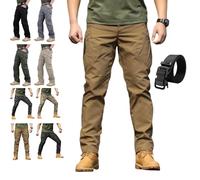 Generisch Le Spartan Tactical Pants, Lespartan Tactical Pants, Combinaison Ripstop pour homme, Pantalon de travail large et long, Pantalon d'extérieur, Marron loup, 5XL
