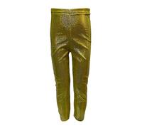 Generisch Legging à paillettes fines pour garçons et filles, vêtements d'entraînement et de danse, stretch, coupe ajustée, pantalon long pour adultes et enfants, pantalon en jean pour garçon 128, or,