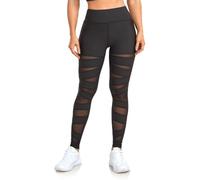 Generisch Legging couleur chair femmes fitness taille haute sac banane neuf quarter yoga pantalons femmes taille courte stretch, Noir , S