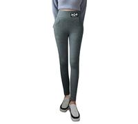 Generisch Legging Damen Lammwolle-Bottom-Hose Damen 2023 Winter gepolstert verdickt außerhalb der Bleistifthose Slim Tight Warm Hose, Gy2, L