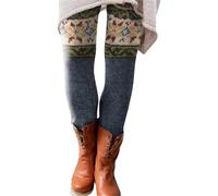 Generisch Legging de sport imprimé décontracté Fourth of July Independence Day pour femmes Pantalon long Pantalon de Noël, gris, M