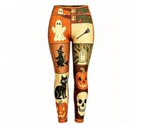 Generisch Legging d'Halloween pour femme imprimé extensible confortable | Imprimé Halloween avec tissu extensible, leggings confortables pour femme, pantalon de loisirs serré avec surface lisse pour