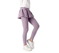 Generisch Legging en coton extensible pour bébé fille - Pantalon de base longueur cheville - Collants pour le printemps - Jupe pour bébé - Pour fille, lilas, 8-9 ans