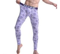 Generisch Legging imprimé pour homme - Long - Coupe-vent - Thermique - Sous-vêtements thermiques chauds - Sous-vêtements d'hiver - Coupe-vent - Pantalon de compression - Sport - Sous-vêtements