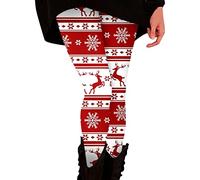 Generisch Legging pour femme avec imprimé pour un confort décontracté comme pantalon de yoga - Pantalon long avec haut, Bordeaux, S