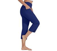 Generisch Legging sexy pour femme en dentelle serrée, décontracté, couleur unie avec sept leggings en vinyle, rouge, bleu, S