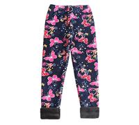 Generisch Legging thermique 2026 pour fille, pantalon de base d'hiver avec joli motif léopard en forme de cœur, doublure douce et chaude, pour les activités de plein air par temps froid., Rose, 6-7