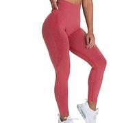 Generisch Leggings Courts Femmes Yoga Sport Couleur Hip Lifting Femmes Fitness Taille Haute Pantalon de Course Pantalon de Yoga Pantalon Blanc Femmes Médecine 50, rouge, S