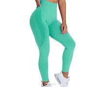 Generisch Leggings Courts Femmes Yoga Sport Couleur Hip Lifting Femmes Fitness Taille Haute Pantalon de Course Pantalon de Yoga Pantalon Blanc Femmes Médecine 50, vert, L
