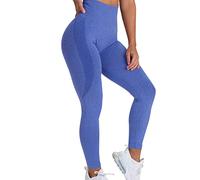 Generisch Leggings Courts Femmes Yoga Sport Couleur Hip Lifting Femmes Fitness Taille Haute Pantalon de Course Pantalon de Yoga Pantalon Blanc Femmes Médecine 50, bleu foncé, M
