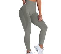 Generisch Leggings Courts Femmes Yoga Sport Couleur Hip Lifting Femmes Fitness Taille Haute Pantalon de Course Pantalon de Yoga Pantalon Blanc Femmes Médecine 50, gris, S