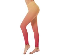 Generisch Leggings Damen Damen-Leggings mit Halloween-Aufdruck, Hohe Taille, für Yoga, Laufen, tägliche Fitness, orange., XXL