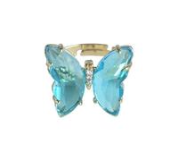 Generisch Les Bagues Tablette Livre de Règles Bague Papillon Cristal Bague pour Femmes Filles Plaqué Or Doigts Mignon Bagues Réglables Bagues Esthétiques Argent Pour Femme, taille unique, plastique