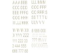 Generisch Lettres autocollantes en lettres de l'alphabet ABC 309/1 (2 cm de haut, argentées)