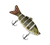 Generisch Leurre de pêche à la perche, design à 6 segments, idéal pour la pêche - Leurres durs en eau plate, pour pêcheurs, débutants, bateaux, pêche au lancer, étang, rivière