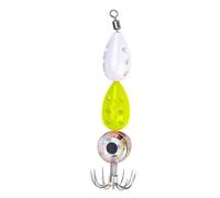 Generisch Leurre de pêche léger en eau salée en mer profonde avec crochet | Éclairage sous-marin pour perche en verre, mer, eau salée, halibut, perche, poisson, truite, offshore